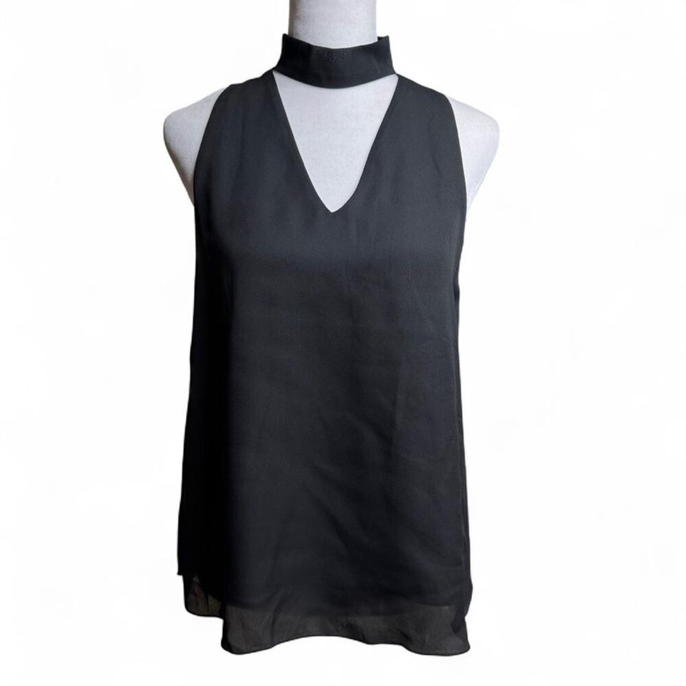 Wet Seal Black Choker Neck Sleeveless Top - Size M Retro